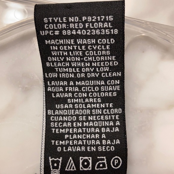 EUC PREMISE Red Floral V-Neck Dress-Sz. L - Picture 4 of 4